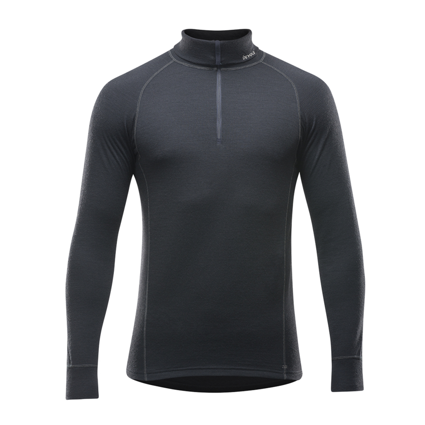 Tričko Devold Duo Active Men Zip Neck black